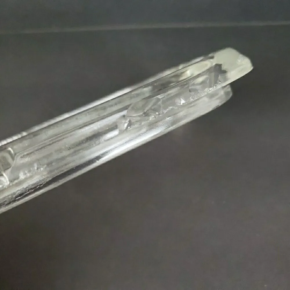 Federal Glass Refrigerator Food Storage Dish Ribbed Vegetable Embossed VTG- Flaw